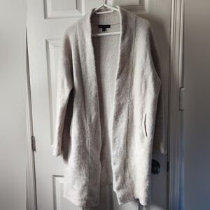 💐2/$25 Banana Republic Cream Open-Front Long Wool Blend Knit Cardigan, Large